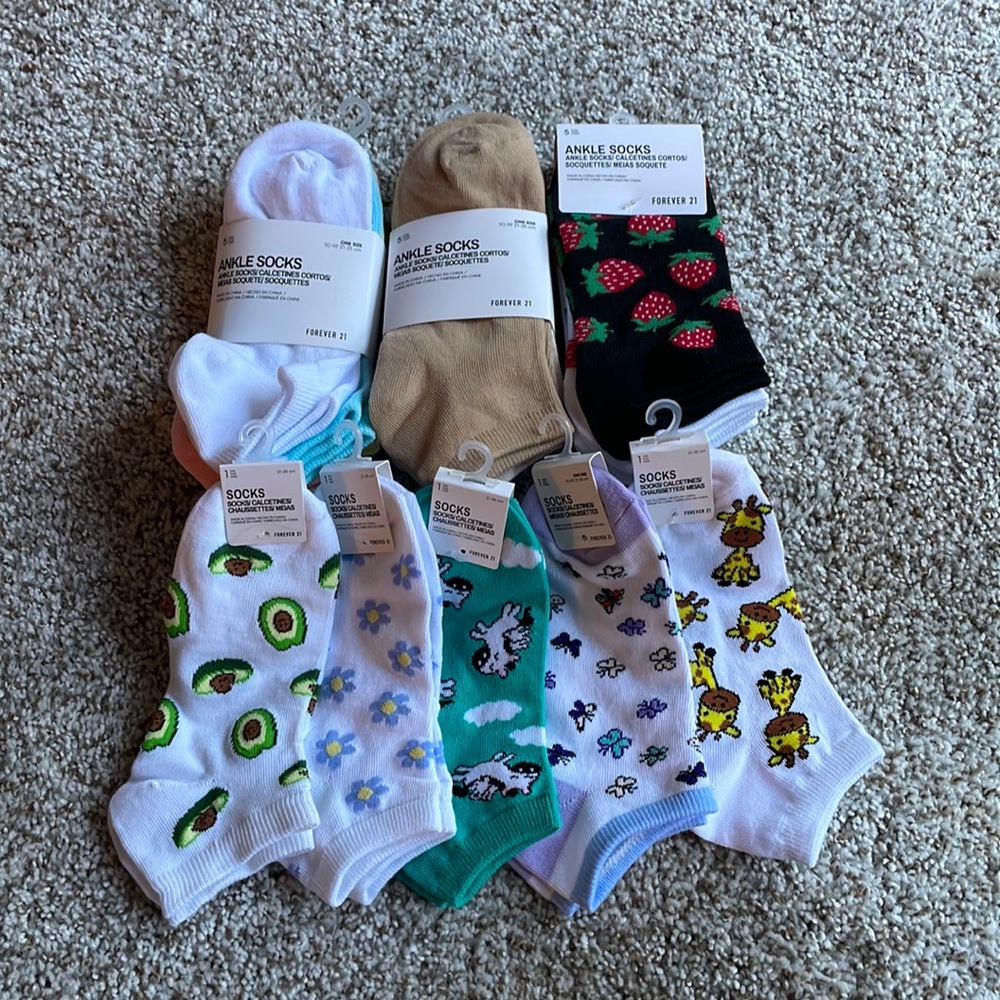 Forever 21 bundle of ankle socks